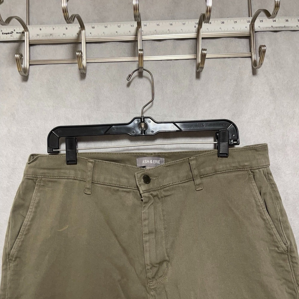 Ash & Erie Pants Men 35x29 36x29 Green‎ Stretch Chino Casual Twill Hybrid Khaki
